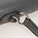 Miu Miu Hand Bag Leather Gray Silver Auth 167684-14