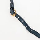 Miu Miu Hand Bag Leather 2way Blue Gold Auth 167685M-12