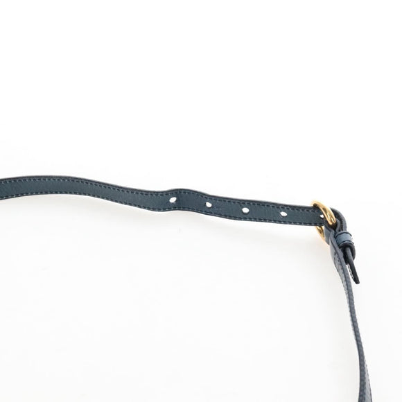 Miu Miu Hand Bag Leather 2way Blue Gold Auth 167685M