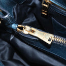 Miu Miu Hand Bag Leather 2way Blue Gold Auth 167685M-25