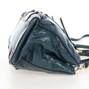 Miu Miu Hand Bag Leather 2way Blue Gold Auth 167685M-5