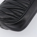 Miu Miu mini Hand Bag Leather Black Gold Auth 167686M-16
