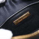 Miu Miu mini Hand Bag Leather Black Gold Auth 167686M-19