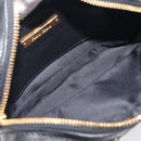 Miu Miu mini Hand Bag Leather Black Gold Auth 167686M-10
