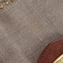 Miu Miu Shoulder Bag Linen Beige Gold Auth 167687M-20