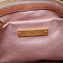 Miu Miu Shoulder Bag Linen Beige Gold Auth 167687M-22
