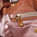 Miu Miu Shoulder Bag Linen Beige Gold Auth 167687M-27