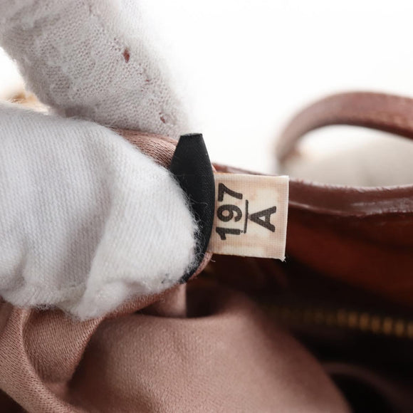 Miu Miu Shoulder Bag Linen Beige Gold Auth 167687M