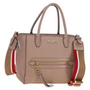 Miu Miu Hand Bag Leather 2way Pink Gold Auth 167688M-1