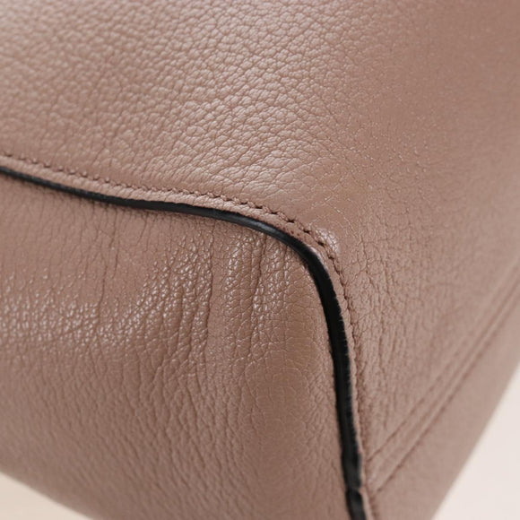 Miu Miu Hand Bag Leather 2way Pink Gold Auth 167688M