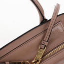 Miu Miu Hand Bag Leather 2way Pink Gold Auth 167688M-25