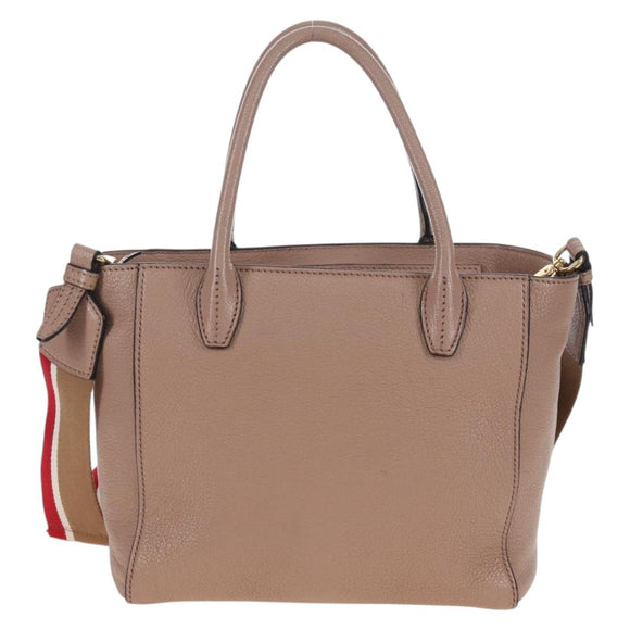 Miu Miu Hand Bag Leather 2way Pink Gold Auth 167688M