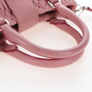 Miu Miu Matelasse Hand Bag Leather 2way Pink Silver Auth 167689A-7