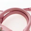 Miu Miu Matelasse Hand Bag Leather 2way Pink Silver Auth 167689A-17