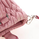 Miu Miu Matelasse Hand Bag Leather 2way Pink Silver Auth 167689A-15