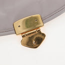 Miu Miu Matelasse Hand Bag Leather 2way Gray Gold Auth 167690M-23