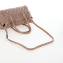Miu Miu Matelasse Hand Bag Leather 2way Pink Silver Auth 167692A-15