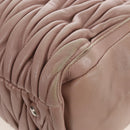 Miu Miu Matelasse Hand Bag Leather 2way Pink Silver Auth 167692A-23
