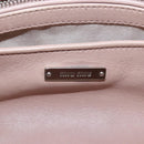 Miu Miu Matelasse Hand Bag Leather 2way Pink Silver Auth 167692A-29