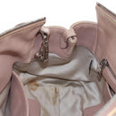 Miu Miu Matelasse Hand Bag Leather 2way Pink Silver Auth 167692A-33