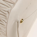 Miu Miu Matelasse Hand Bag Leather 2way White Gold Auth 167694M-10