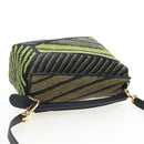 LOEWE Puzzle Bag Small Hand Bag Leather Green Gold Tone Auth 167700SM-6