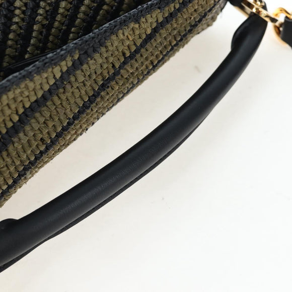 LOEWE Puzzle Bag Small Hand Bag Leather Green Gold Tone Auth 167700SM