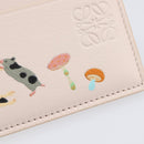 LOEWE Card Case Leather Pink Auth 167702M-18