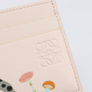 LOEWE Card Case Leather Pink Auth 167702M-19