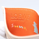 LOEWE Card Case Leather Pink Auth 167702M-8