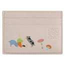 LOEWE Card Case Leather Pink Auth 167702M-13