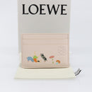 LOEWE Card Case Leather Pink Auth 167702M-12