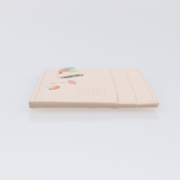 LOEWE Card Case Leather Pink Auth 167702M