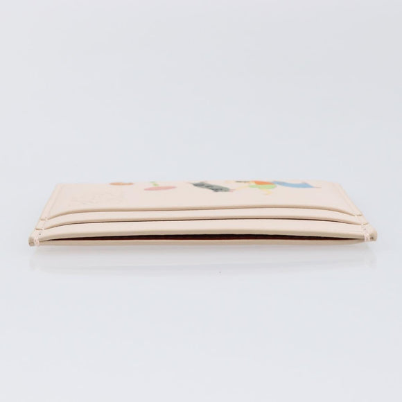 LOEWE Card Case Leather Pink Auth 167702M