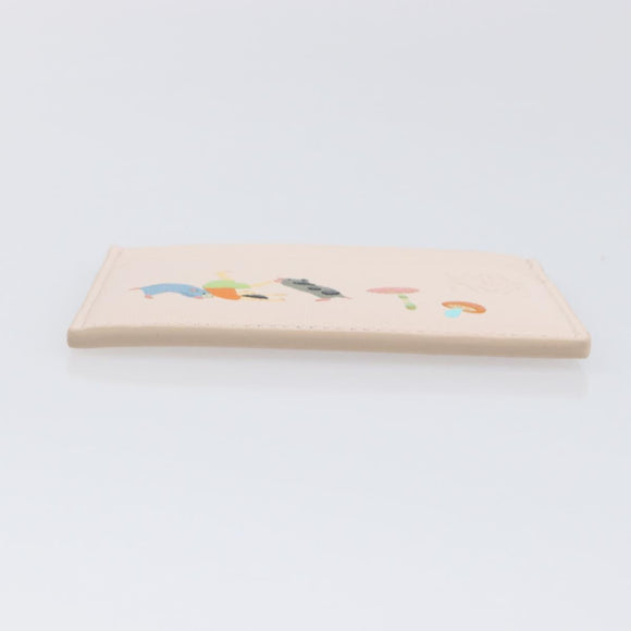 LOEWE Card Case Leather Pink Auth 167702M