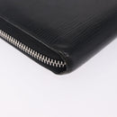 LOUIS VUITTON Epi Zippy Wallet Long Wallet Black M64838 LV Auth 167705-16