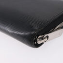 LOUIS VUITTON Epi Zippy Wallet Long Wallet Black M64838 LV Auth 167705-17
