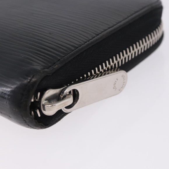 LOUIS VUITTON Epi Zippy Wallet Long Wallet Black M64838 LV Auth 167705