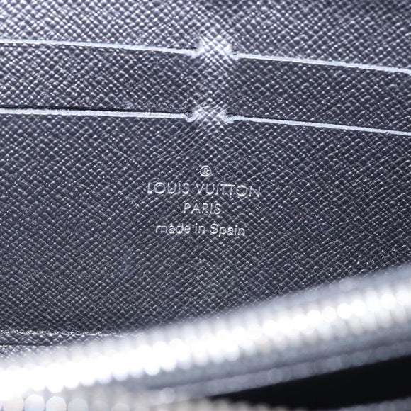 LOUIS VUITTON Epi Zippy Wallet Long Wallet Black M64838 LV Auth 167705