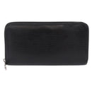 LOUIS VUITTON Epi Zippy Wallet Long Wallet Black M64838 LV Auth 167705-13