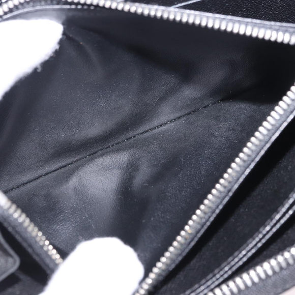 LOUIS VUITTON Epi Zippy Wallet Long Wallet Black M64838 LV Auth 167705