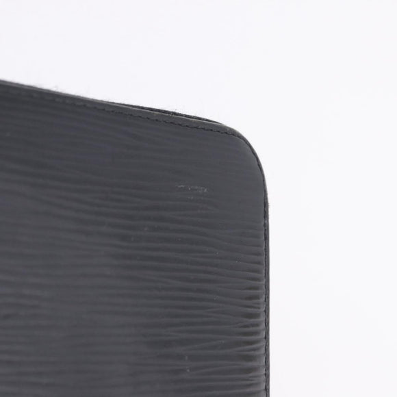 LOUIS VUITTON Epi Zippy Wallet Long Wallet Black M64838 LV Auth 167705