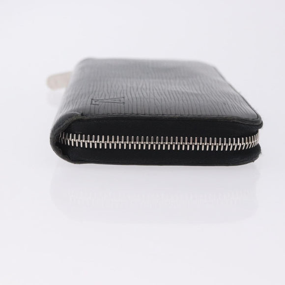 LOUIS VUITTON Epi Zippy Wallet Long Wallet Black M64838 LV Auth 167705