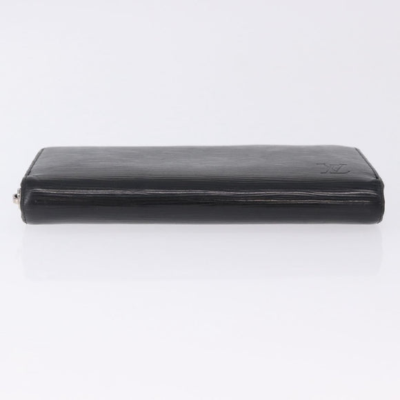 LOUIS VUITTON Epi Zippy Wallet Long Wallet Black M64838 LV Auth 167705