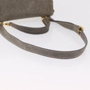 Miu Miu Hand Bag Leather 2way Gray Gold Auth 167708A-9