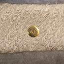 Miu Miu Hand Bag Leather 2way Gray Gold Auth 167708A-23