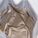 Miu Miu Hand Bag Leather 2way Gray Gold Auth 167708A-25