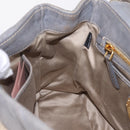 Miu Miu Hand Bag Leather 2way Gray Gold Auth 167708A-26