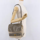 Miu Miu Hand Bag Leather 2way Gray Gold Auth 167708A-31
