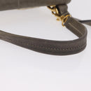 Miu Miu Hand Bag Leather 2way Gray Gold Auth 167708A-8